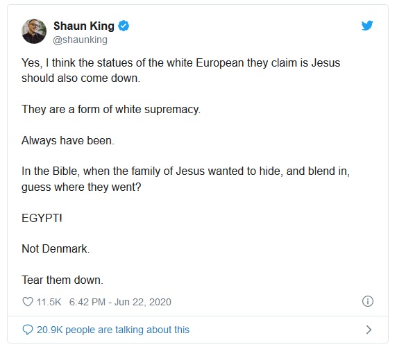 Shaun King, pryč s bílým Ježíšem